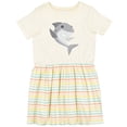 thumbnail image 3 of Inktastic Cute Shark, Little Shark, Gray Shark, Sea Animal Girls Toddler Dress, 3 of 5