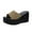 Gold, variant on fashion summer sandals wedge heel thick sole fish mouth solid color multicolor casual slipper women's slipper a