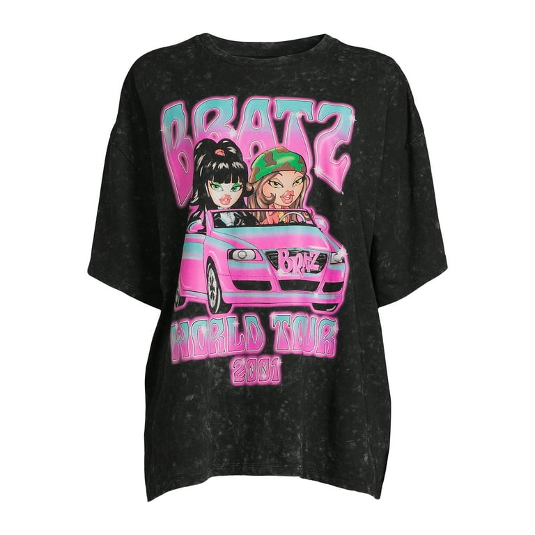 Bratz Juniors' Juniors Oversized Graphic Tee with Short Bratz Juniors' Juniors Oversized Graphic Tee with Short