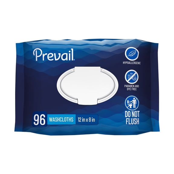 Prevail Personal Cleansing Wipe 8 x 12" WW-720, 1 Pack 96 Wipes