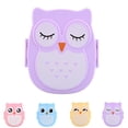 thumbnail image 3 of Plastic Lunch Box Convenient Lovely Food Storage Container Heat Preservation Children Student Utensils Bento Case for Household Accessory pink, 3 of 6