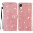 thumbnail image 6 of For iPhone XR Case Bling Glitter Shiny Magnetic Closure Luxury PU Leather RFID Blocking Wallet Card Holder Hand Strap Folio Kickstand Flip Case Women Girls iPhone XR, Rosegold, 6 of 7