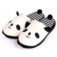 thumbnail image 1 of Lefu Chaussures d'Intérieur pour Femmes Queue de Panda Chaudes d'Hiver en Velours Corail Antidérapantes Pantoufles les Plus Récentes, 1 of 6