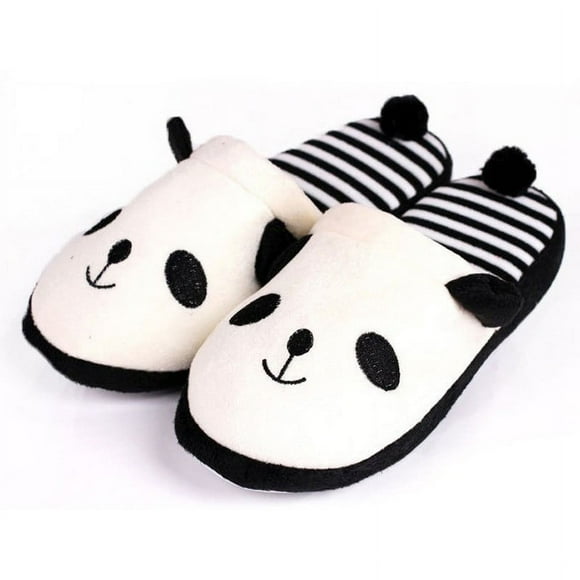 Lefu Women Indoor Shoes Panda Tail Warm Winter Coral Velvet Anti Slip Slippers Newest