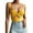 Yellow, variant on Women's Summer Deep V Neck Vest Kink Elastic Lace Up Sleeveless Halter Top Summer Tank Tops Women Yellow L