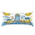 thumbnail image 3 of Children Doodle Style Queen Size Pillowcase Silky Smooth Finish Anti Wrinkle Design Easy Envelope Closure 20x30in, 3 of 9