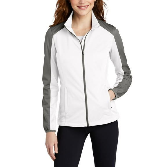 JustBlanks Womens Active Colorblock Soft Shell Jacket with Water Resistant Fabric