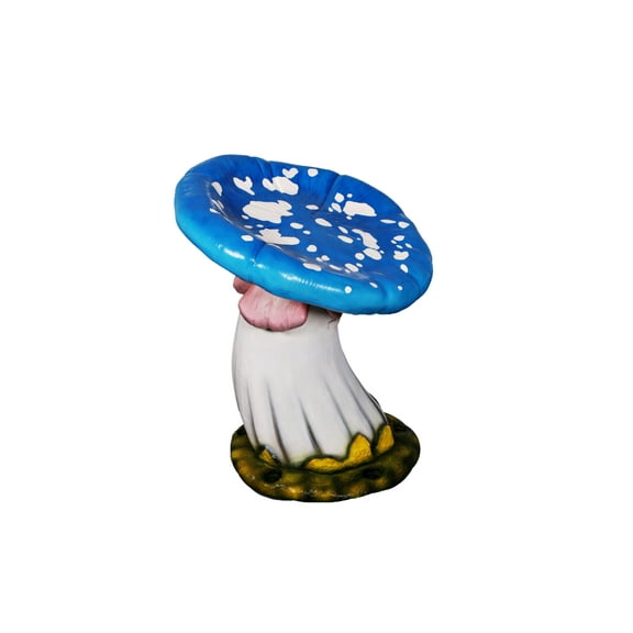 Blue Single Mushroom Stool Over Sized Statue