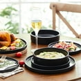 thumbnail image 5 of Stone Lain Cecile 12-Piece Dinnerware Set Stoneware, Black, 5 of 6