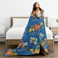thumbnail image 5 of Kll Fleece Blanket Plush Throw Blanket Construction Vehicles,Soft Fuzzy Cozy Flannel Blanket For Couch Sofa Bed.(40"X30"), 5 of 9