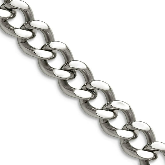 Chisel Stainless Steel 7.5mm 24in Curb Chain Necklace