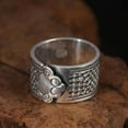 thumbnail image 5 of WIFKLSIIPG Retro Thai Silver Adjustable Open Ring, 5 of 5