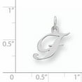 thumbnail image 2 of 925 Sterling Silver Small Fancy Script Initial F Charm Pendant, 2 of 6