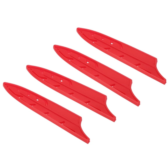 Uxcell ABS Safety Knife Cover Sleeves for 5" Paring Knife, Universal Blade Protector Sheath for Kitchen Bar, Red 4 Pcs