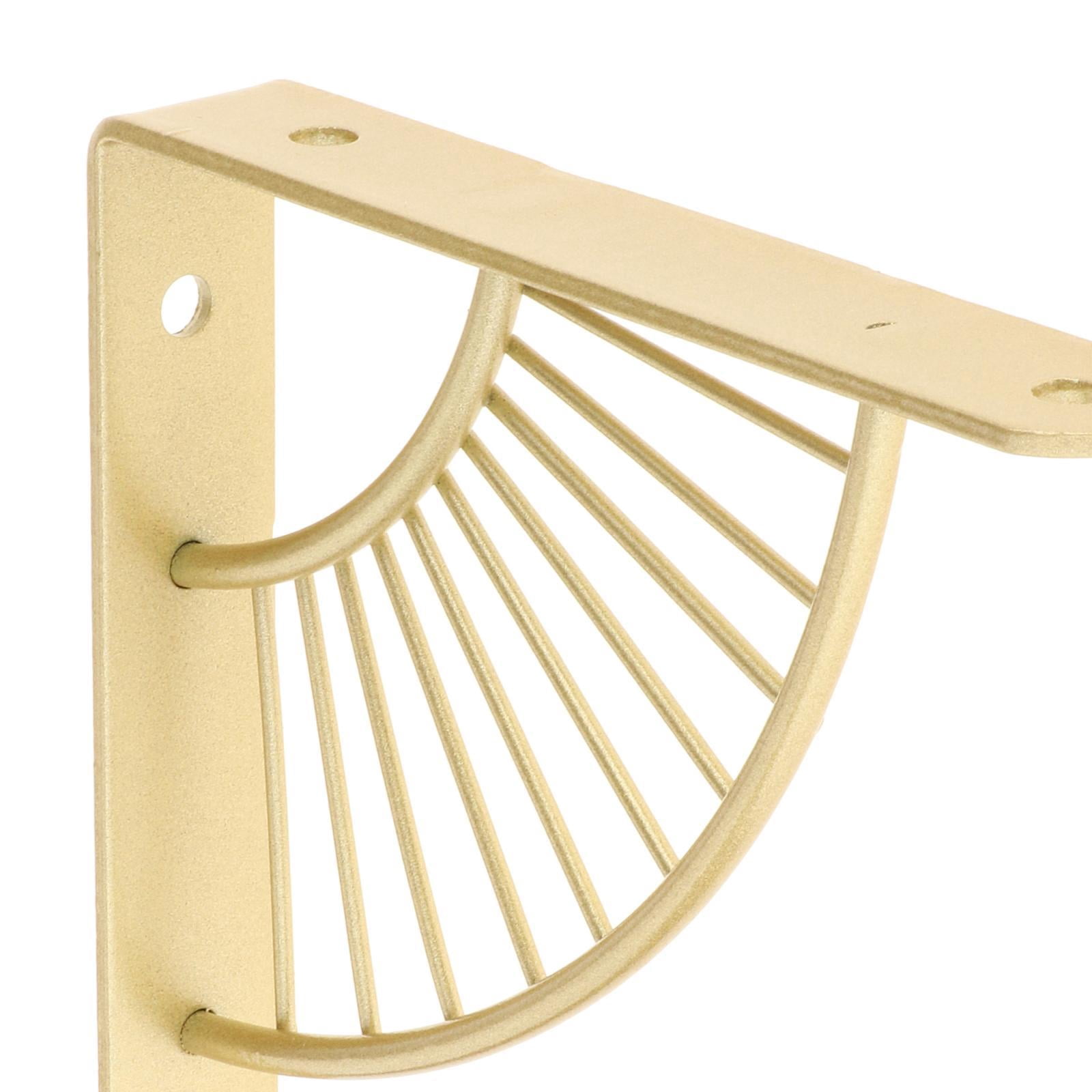 Axioma 2 Pieces Metal Wall Mount Triangle Angle Floating Shelf Bracket Decorative Heavy