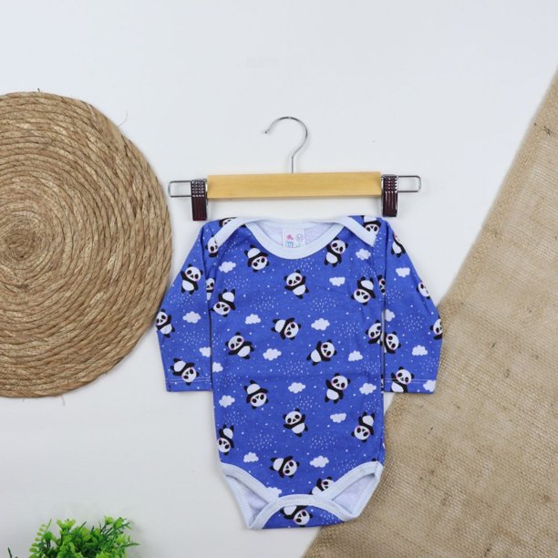 Body de gamuza estampado de manga larga - 100% algodón de primera calidad Deng Xun unisex