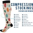 thumbnail image 4 of FREEAMG Color Dots Compression Socks for Women Men,Knee High Stockings for Athletic Sports,Running,Travel, 4 of 7
