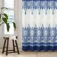 thumbnail image 3 of Farmhouse Shower Curtain for Bathroom Paisley Shower Curtain Boho Shower Curtains Blue Shower Curtain for Hotel Bathtubs, 72 x 72 inch, 3 of 5