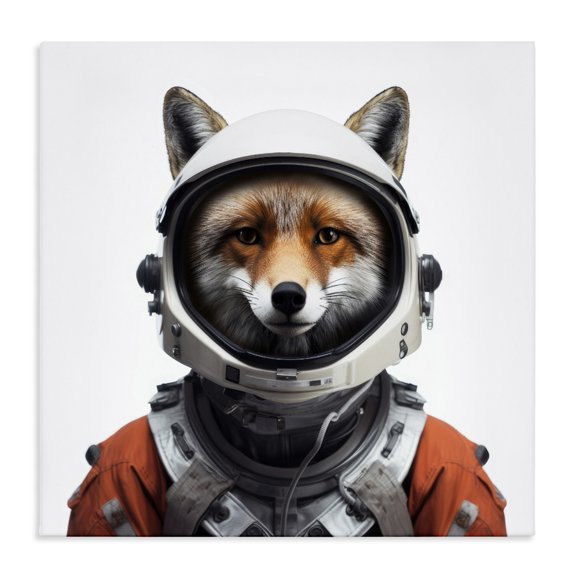 Stupell Industries Contemporary Fox in Space Suit Canvas Art, 17 x 17, by Lazar Studio