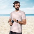 thumbnail image 4 of Wukai Checkboard Print Men's Short-Sleeved Mesh T-Shirt,Quick-Dry Short Sleeve Workout T-Shirt-X-Small, 4 of 8