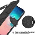 thumbnail image 7 of Compatible with Samsung Galaxy S10e Wallet Case Women Leather Flip with Wrist Strap Kickstand Magnetic Shockproof with Card Holder Protective Case for Samsung Galaxy S10e Life Tree Black, 7 of 7
