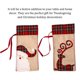 thumbnail image 3 of Inteprter Ropa de botella de vino de Navidad de rejilla roja, funda de cerveza con cordón, de comedor, funda de botella de vino de Navidad, Kits de decoración para fiestas Papá Noel, 3 of 6