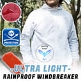 thumbnail image 3 of Raincoat for Men Rain Jacket Windbreaker Waterproof Jacket Raincoat Cycling Running Hiking Gear Hood Lightweight Packable, 3 of 8