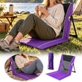 thumbnail image 3 of Folding Beach Chair Mat with Backrest Portable Lightweight Outdoor Seat with Carry Bag Breathable Mesh Seat for Picnic Beach Garden Camping Purple, 3 of 4