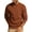 Brown, variant on Men's Outdoor Casual Loose Plain Round Neck Sweater Pullover Knitwear Black L