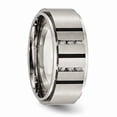 thumbnail image 5 of Titanium Polished/Brushed IP-plated 0.15ct. Diamond 9mm Band Size: 13; for Adults and Teens; for Women and Men, 5 of 7