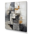 thumbnail image 2 of Designart "Urban Abstract in Grey and White IV" Abstract Canvas Wall Art - Modern Grey Abstract Collages Living Room Canvas Art, 2 of 6