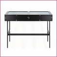 thumbnail image 4 of Emery Coffee Table by LumiSource – Black Glass Top Steel Frame with Storage Drawers for Living & Entryway, 4 of 5