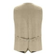 thumbnail image 4 of Nmnitkp Men's V-Neck Suit Vests Slim Fit Casual Business Formal Herringbone Tweed Wool Waistcoat Wedding Groomsmen Suit Vest, 4 of 6