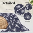thumbnail image 3 of Date Tree Pillow Covers King, Navy Blue Farmhouse Summer Tropical Plants Soft Brushed Microfiber Breathable Throw Pillow Covers, Pillowcase with Zipper for Couch Sofa Bedroom Living Room 20"x36", 3 of 9