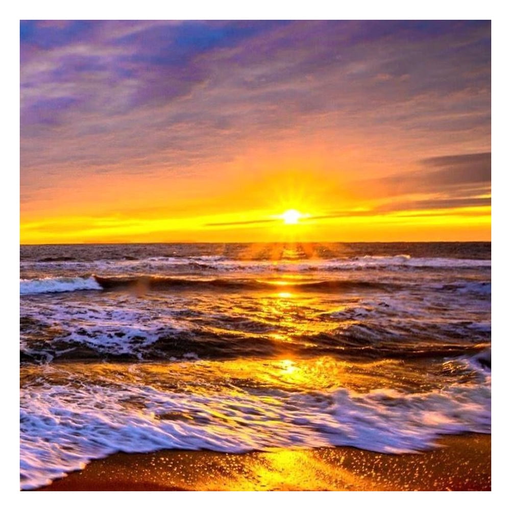 Sunset apple sea 5D Diamond Painting Full Drill DIY Embroidery Home Decor