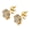 Hip Hop, variant on Terandius diamond-encrusted cubic zirconia spiral stud earrings, 18K gold plated, unisex, hypoallergenic, micro-set hip-hop style.