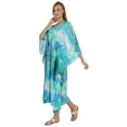 thumbnail image 3 of Bimba Damen Bedrucktes Rayon Cover-Up Kaftan Langes Kimono Maxikleid Side Split Beach Kaftankleid, 3 of 7