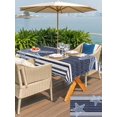 thumbnail image 5 of Outdoor Tablecloth with Umbrella Hole for Patio/Picnic/Party/Camping, Navy Blue Starfish Waterproof Table Cloth Rectangle Table Cover Washable, Coastal Summer Beach Ocean Striped (60"x 102"), 5 of 9