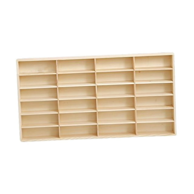 Guardoinrt Showcase Display Box Wooden Storage Box Excellent Choice For Organizing And Displaying Car Toy Models Wooden Showcase 24 Grid