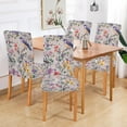 thumbnail image 2 of Yayeee 2 Pack Dining Chair Covers Stretch Parson Chairs Slipcovers Seat Protector, Purple Floral Pattern, 2 of 6