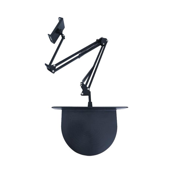 Universal Hidden Bedside Phone Tablet Holder Retractable Clamp Rotation