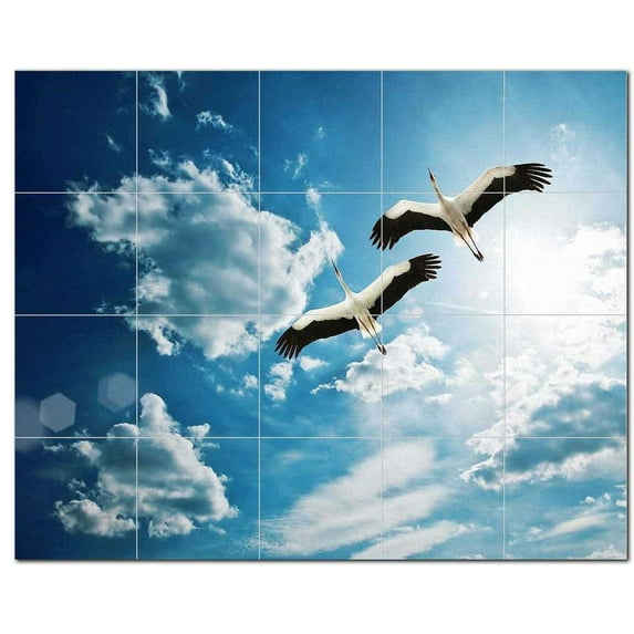 Bird Ceramic Tile Mural Kitchen Backsplash Bathroom Shower, 402108-S54