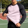 thumbnail image 6 of Bosfbaoi Raglan Long Sleeve T-Shirts for Men Color Block Crew Neck Soft Casual Basic Undershirt Tops, 6 of 9