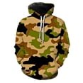thumbnail image 2 of RUTAYY Men's Hoodie Long Sleeve Classic Camouflage All Over Print Outdoor Street Sweatshirt Dark Green, 2 of 3