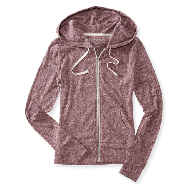 Sudadera con capucha Aeropostale Heathered FZ Mujer Rojo Mediano