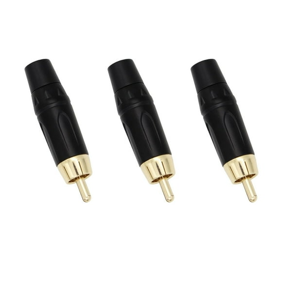 RCA Male Plug Solder Adapter Kit for DIY Audio Video Cable Repair