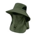 thumbnail image 7 of Wide Brim Boonie Sun Hat with Removable Face & Neck Flap, Full Coverage Breathable Mesh Cap, Lightweight Headwear for Hiking, Fishing, Camping and Garden Outdoor Activities, 7 of 7