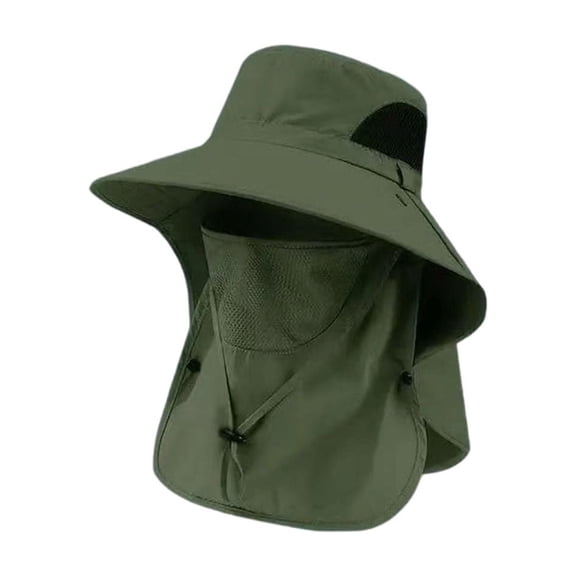 Yatlte Mens Outdoor Wide Brim Fishing Hat,UPF 50 Sun Protection Cap with Face Neck Flap for Hiking & Garden