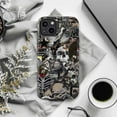 thumbnail image 5 of Grunge Punk Collage iPhone Case to iPhone 16 15 14 13 12 11 Pro Max Plus Mini – Skull & Dark Art Aesthetic Protective Phone Cover with Edgy Gothic Stickers, 5 of 6