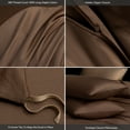 thumbnail image 4 of MooMee Duvet Cover Set King 600-TC 100% Extra Long-Staple Cotton Sateen Silky Smooth Luxury (Chocolate Brown), 4 of 6